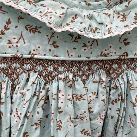 Shrimp & Grits Serendipity Girls Floral Ruffle Smocked Long Sleeve Top - Picture 4 of 6